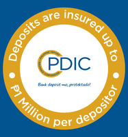 Deposits are insured by Philippine Deposit Insurance Corporation (PDIC) up to PHP 1,000,000 per depositor.